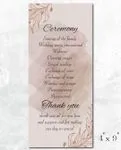 Subtle Elegance Wedding Program Cards