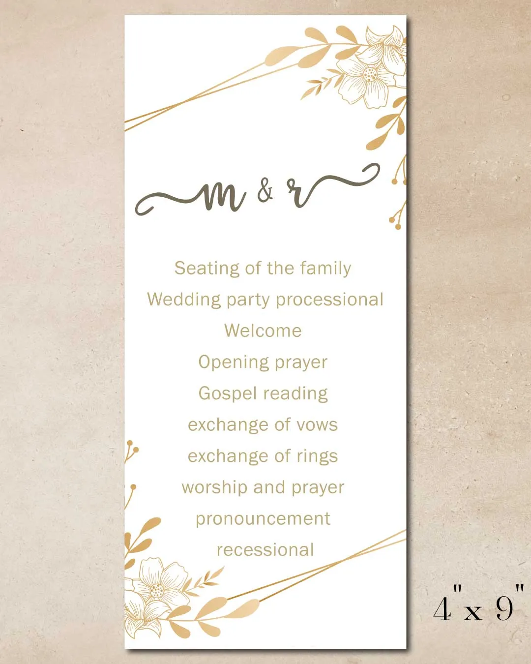 Pink Watercolor Background Wedding Program Cards 1