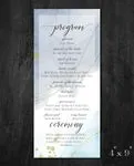 Gold Confetti Wedding Program Cards
