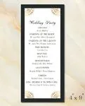 Mandala And Black Borders Wedding Program Cards