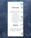 Blue Flower Outline Wedding Program Cards