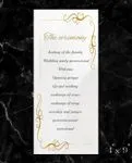 Elegant Ornate Design Wedding Program Cards