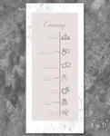 Contour Of Gray Flowers Wedding Program Cards