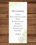 Yellow Watercolor Wedding Program Cards