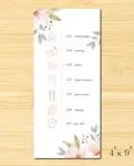 Modest Pink Flowers Wedding Program Cards