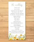 Beautiful Spring Flowers Wedding Program Cards 1