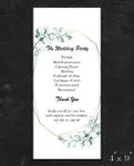 Golden Geometric Frame Wedding Program Cards
