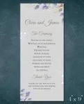 White Spots And Leaves Wedding Program Cards