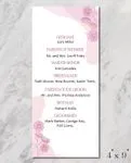 Pink And Lilac Flowers Wedding Program Cards