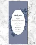 Oval Frame With Flowers Wedding Program Cards