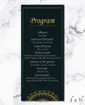 Gold Frame And Mandala Wedding Program Cards 1