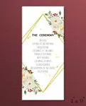 Roses And White Magnolias Wedding Program Cards