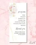 Golden Stripes And Flowers Wedding Program Cards