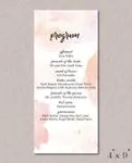 Watercolor Of Different Roses Wedding Program Cards 1