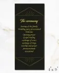 Gatsby Gold Lettering Wedding Program Cards