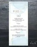 Golden Elegant Clouds Wedding Menu Cards