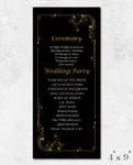 Gatsby Gold Frame Wedding Program Cards 1