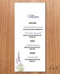 Lavender and Dots Wedding Menu Cards