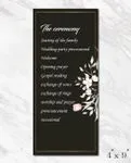 Beautiful Daisies And Roses Wedding Program Cards