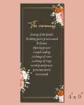 Colorful Flower Design Wedding Program Cards