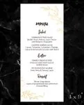 Minimalist Golden Branches Wedding Menu Cards