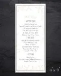 Subtle Flower Silhouettes Wedding Menu Cards