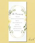 Wedding Program Cards