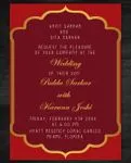 Regal Simplistic Red Indian Wedding Invitation