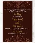 Ganesha Elegant bronze Indian Wedding Invitation