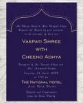 Dark Blue Pattern Indian Wedding Invitation
