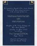 Golden Floral Corners Indian Wedding Invitation