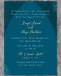 Dark Teal Blooming Indian Wedding Invitation