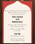 Simple Indu and Red Indian Wedding Invitation