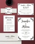 Simplicity and Elegance Simple Flat 5x7 Wedding Invitation