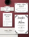 Simplicity and Elegance Simple Flat 5x7 Wedding Invitation