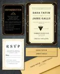 Aztec Design Simple Flat 5x7 Wedding Invitation