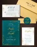 Elegant Frames Simple Flat 5x7 Wedding Invitation