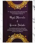 Gold Circular Border Indian Wedding Invitation