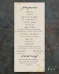 Golden Foliage Wedding Program Cards