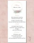 Sweet Scents Minimalist Wedding Menu Cards
