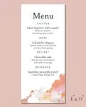 Reflective Red Spot Wedding Menu Cards