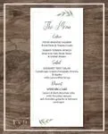 Fern Gold Frame Wedding Menu Cards