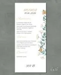 Pink Minimalist Garden Wedding Menu Cards