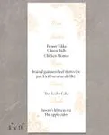 Expressive Orange Roses Wedding Menu Cards