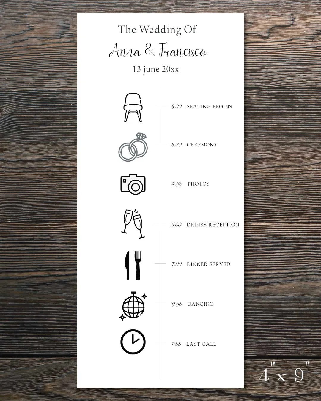 Subtle Classicism Wedding Program Cards