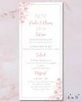 Paradise Flowerland Wedding Menu Cards