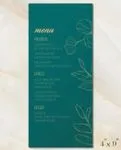 Golden Minimalist Jade Wedding Menu Cards