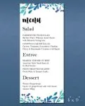 Water Garden Menu Cards