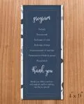 Imitation Granite Wedding Program Cards