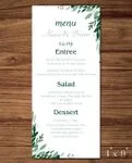 Tropical Freshnees Wedding Menu Cards